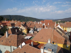 View of Sighisoara from the Clock Tower